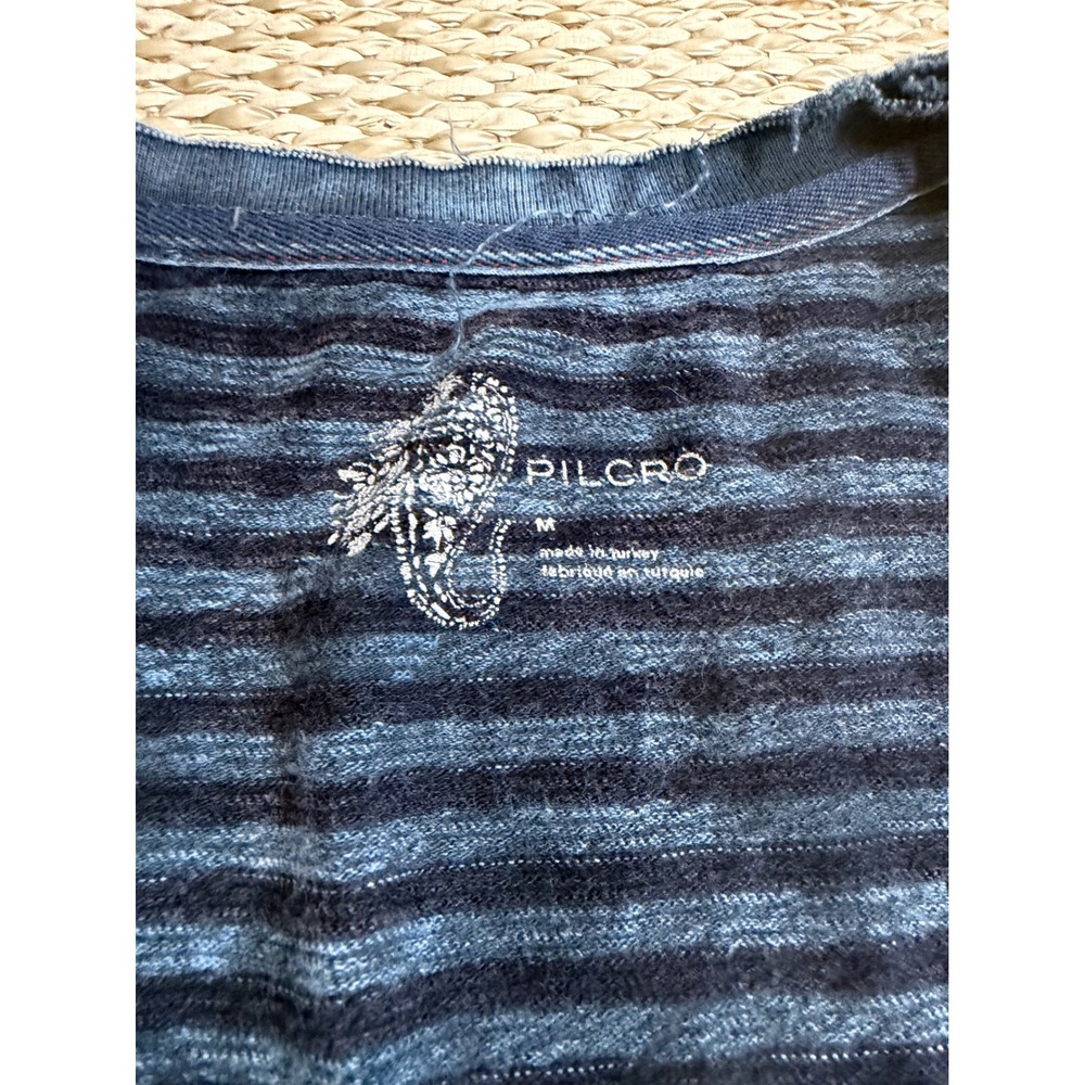 Pilcro Anthropologie Striped Tank Top Blue Sleeveless lagenlook euro summer M - Picture 5 of 7